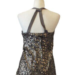 Olive Sequin Dress Glamorous Cocktail Dress Size Small Party Dress